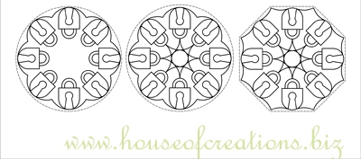 Padlocks wreath, circle and oct a